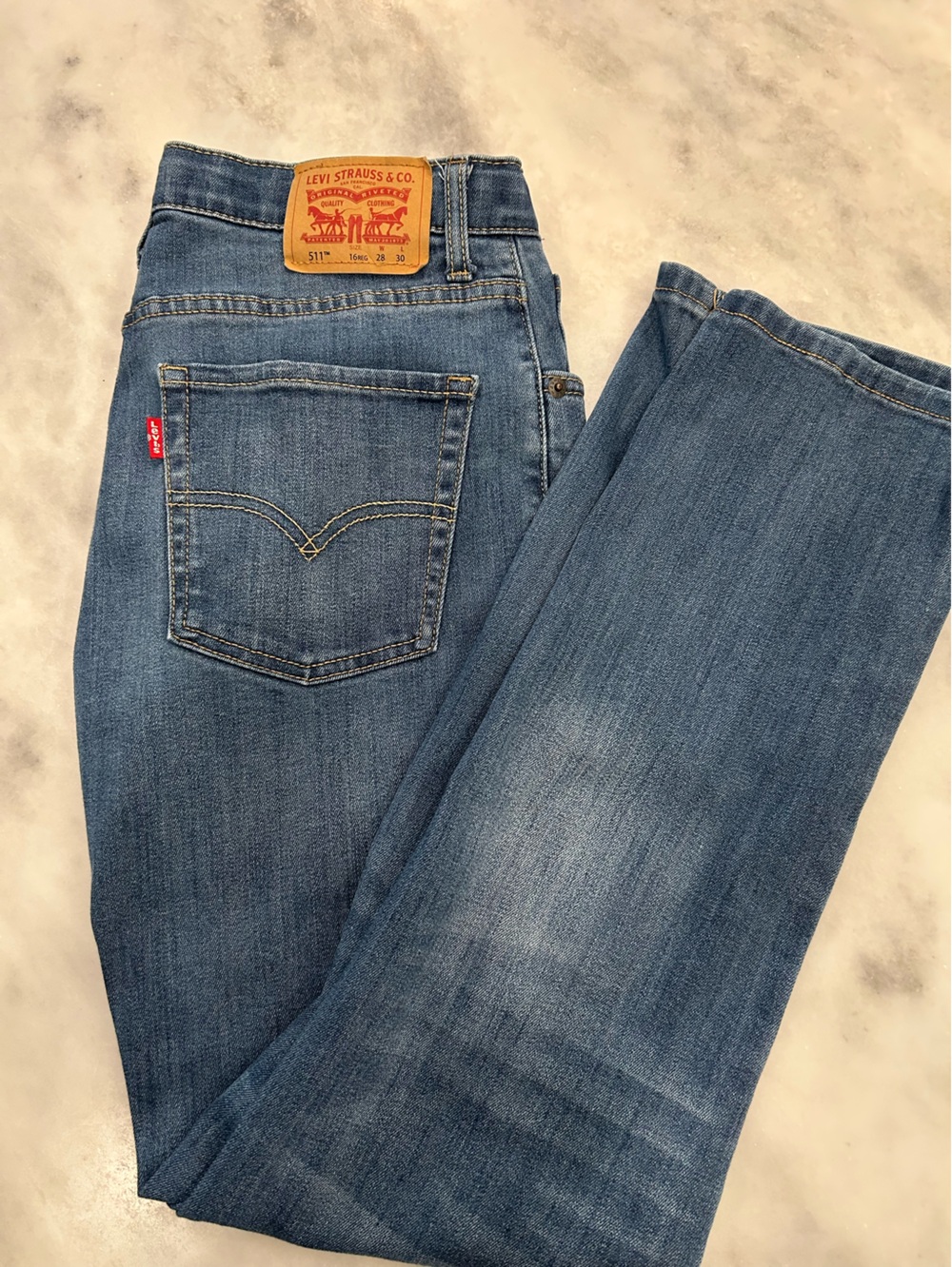 Levi's 511 Boys Blue Denim Jeans size 16